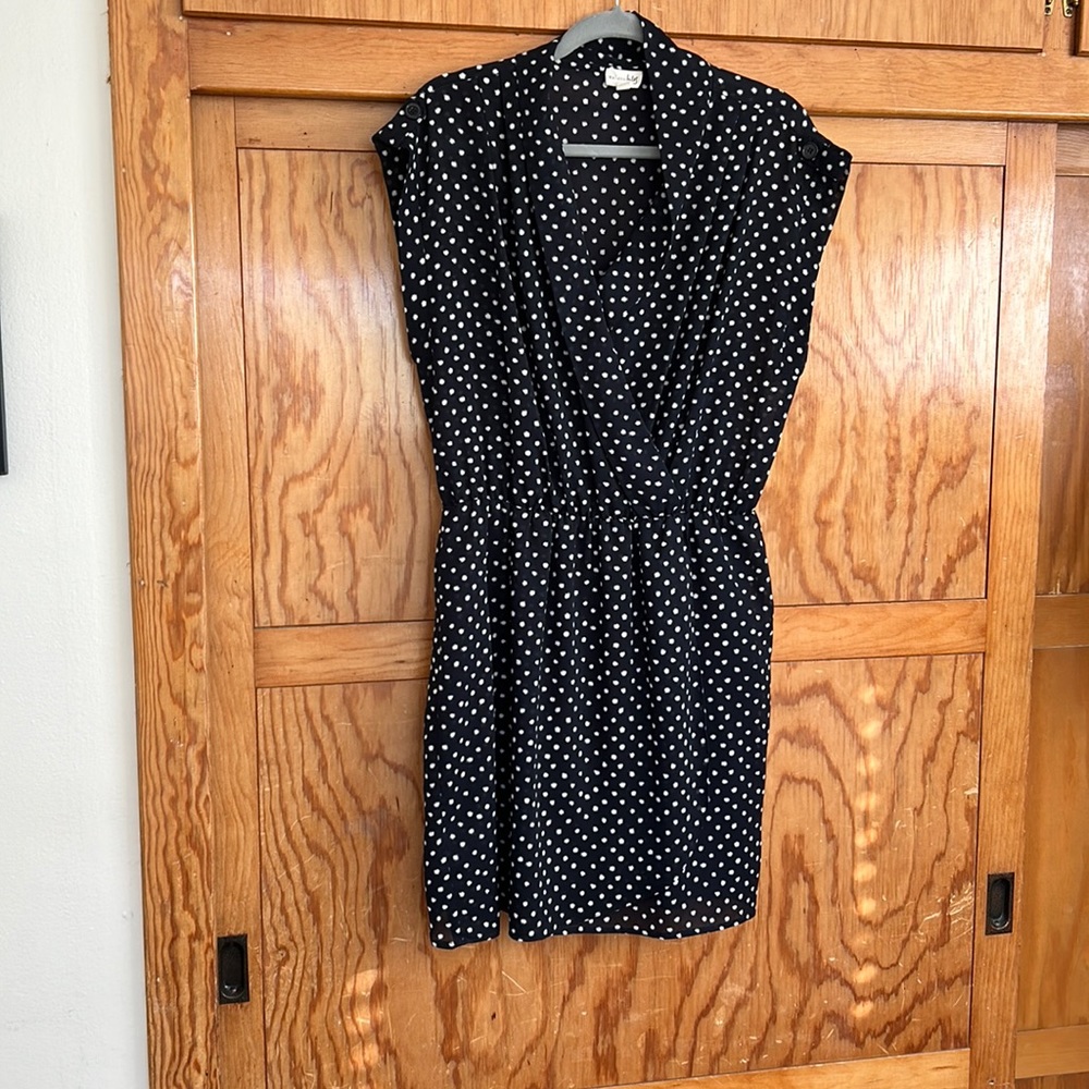 Polka dot faux wrap